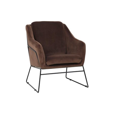 PATIO TRASERO 32 x 26.38 x 30.3 in. Harmony Velvet Accent Armchair, Coffee Brown PA2450287